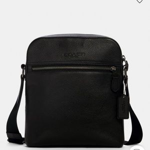 NWT Coach Men’s Houston Flight Crossbody Black